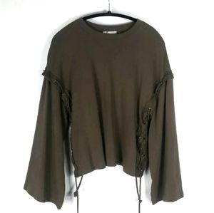 {ZARA} Oversized Edgy Kimono Sleeved Sweatershirt